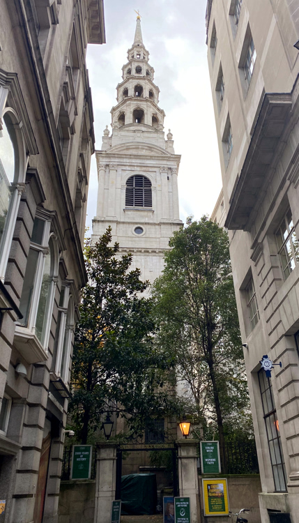 St. Bride Fleet Street - the Printers' and Journalists' Church - in 2020.